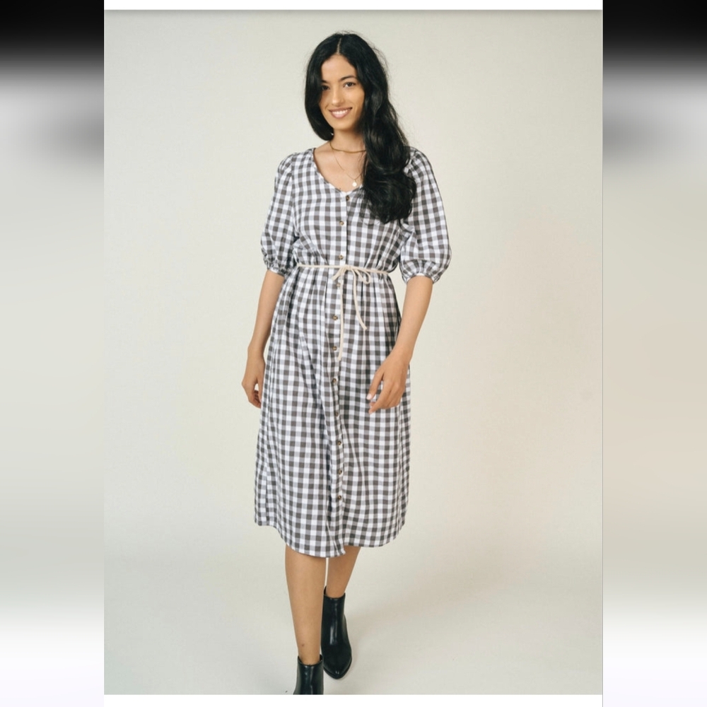 Jackson Rowe NWT Gingham Dress Medium - Picture 2 of 7